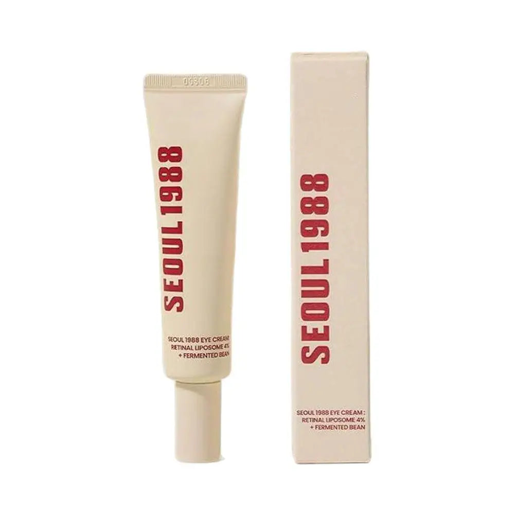 Korean Seoul 1988 Set Retinol Eye Cream Face Serum 2% Black Ginseng Niacinamide Rice VC Improve Closed Comedones Brighten Skin