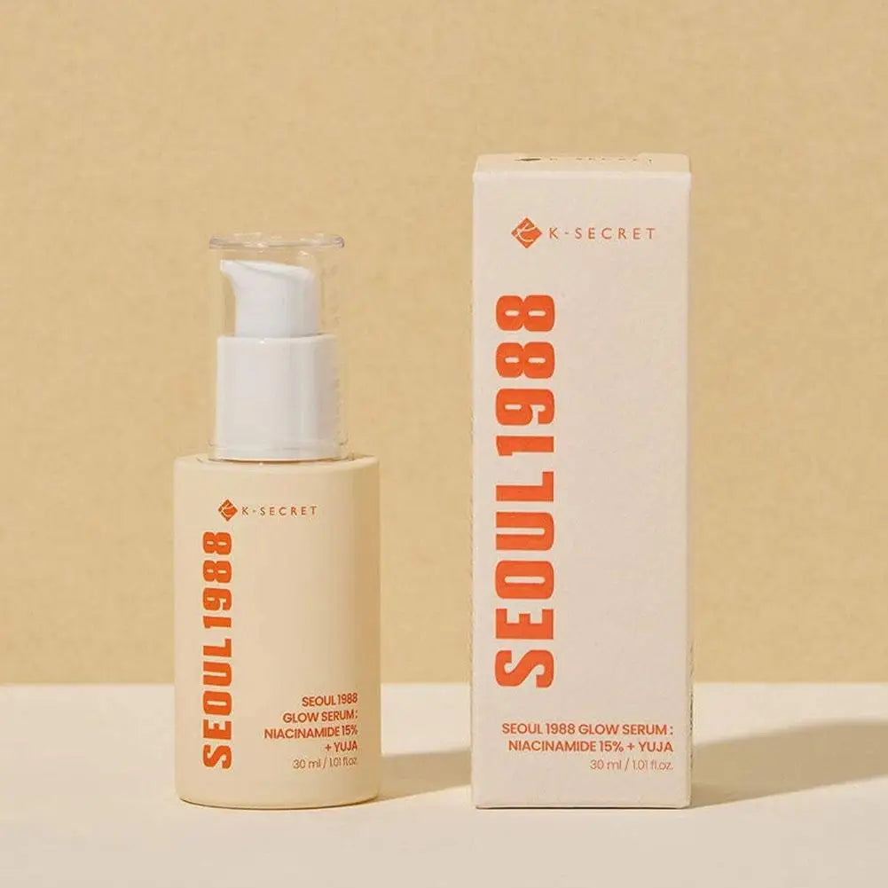 30ml K-SECRET Seoul 1988 Glow Serum 15% Niacinamide + Yuja, Brightening Facial Serum for Radiant Skin Grapefruit Essence