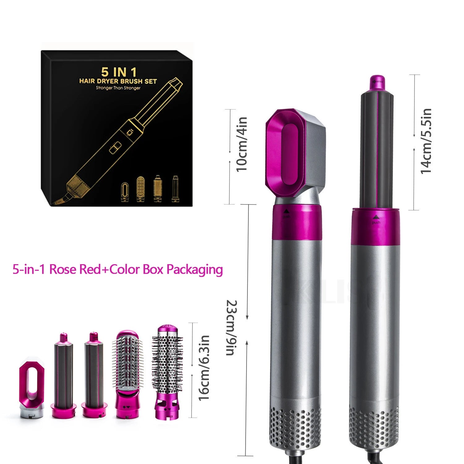 Professional 5-In-1 Hair Dryer Curling Iron Hot Air Comb Dyso Air Bag Hair Dryer Styling Tool Straightener Hairdressing Tool