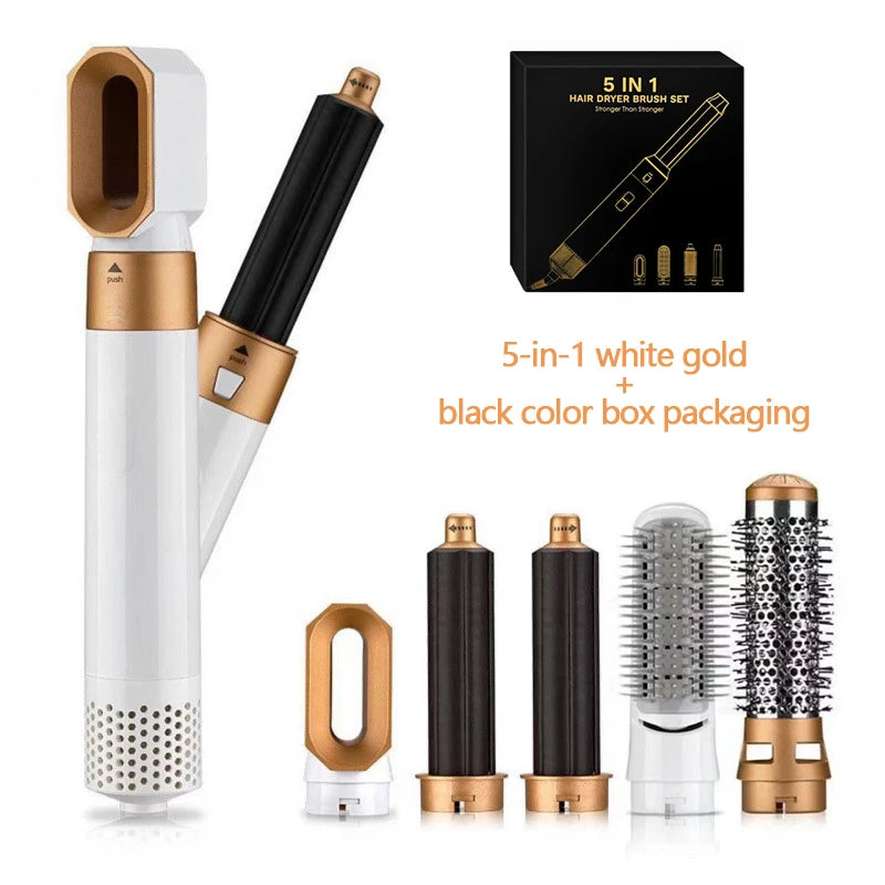 Professional 5-In-1 Hair Dryer Curling Iron Hot Air Comb Dyso Air Bag Hair Dryer Styling Tool Straightener Hairdressing Tool