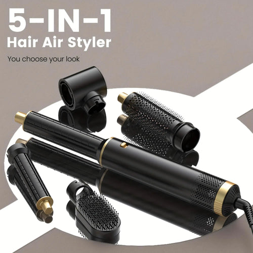 5 in 1 Hair Dryer Hot Comb Set Professional Curling Iron Hair Straightener Styling Tool For Professional Hair Dryer Household