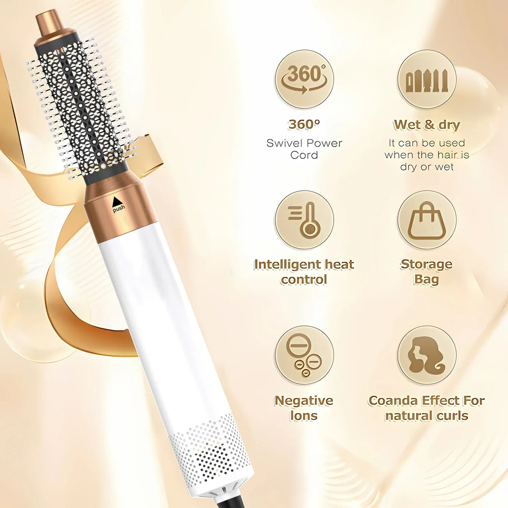 Professional 5-In-1 Hair Dryer Curling Iron Hot Air Comb Dyso Air Bag Hair Dryer Styling Tool Straightener Hairdressing Tool