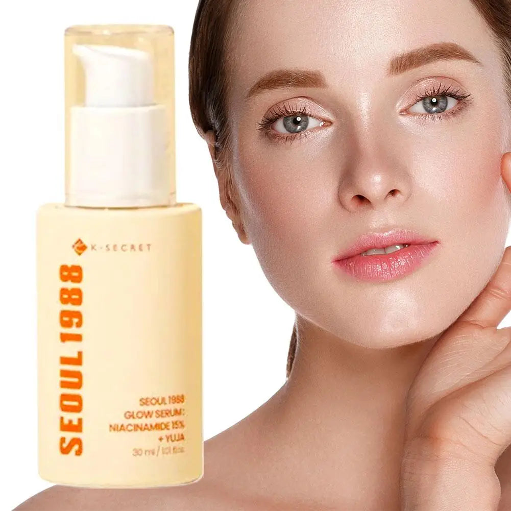 30ml K-SECRET Seoul 1988 Glow Serum 15% Niacinamide + Yuja, Brightening Facial Serum for Radiant Skin Grapefruit Essence