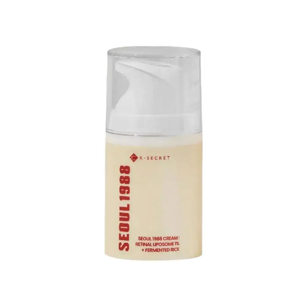 Korean Seoul 1988 Set Retinol Eye Cream Face Serum 2% Black Ginseng Niacinamide Rice VC Improve Closed Comedones Brighten Skin